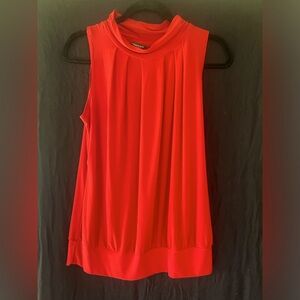 Red Pleated Blouse